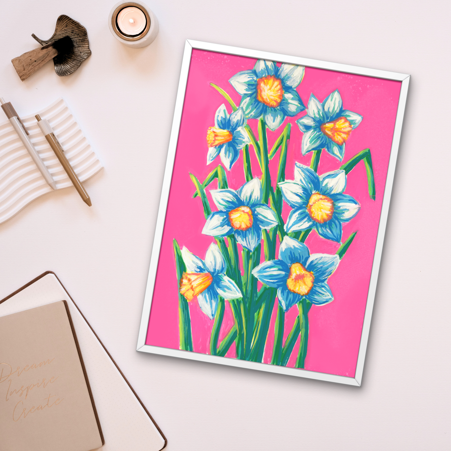 Daffodils in Pink