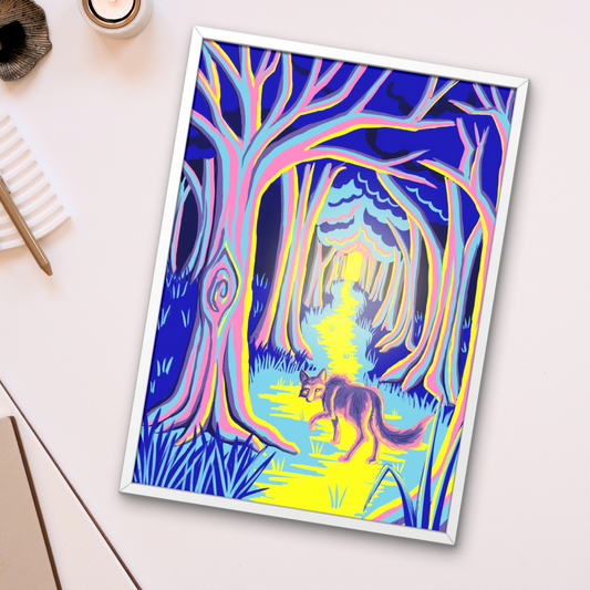 Enchanted Neon Forest